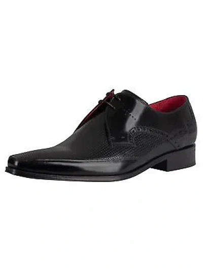 Pre-owned Jeffery West Men's Polished Leather Shoes, Black