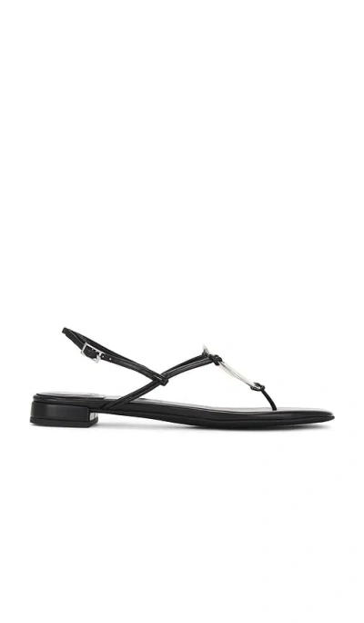 Jeffrey Campbell 1 Chance Sandal In 黑色哑光 & 银色