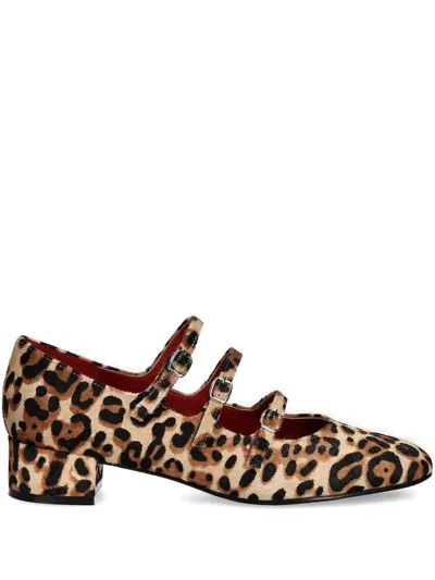 Jeffrey Campbell 35mm Leopard-print Triple-strap Heeled Pumps In Animal Print
