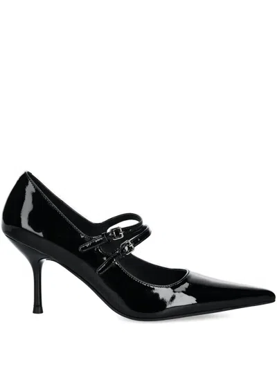 Jeffrey Campbell 80mm Pointed-toe Buckle Pumps In Black