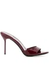 Jeffrey Campbell Ce-soire Red Mules With Almond Toe And High Stiletto Heel In Patent Leather Woman