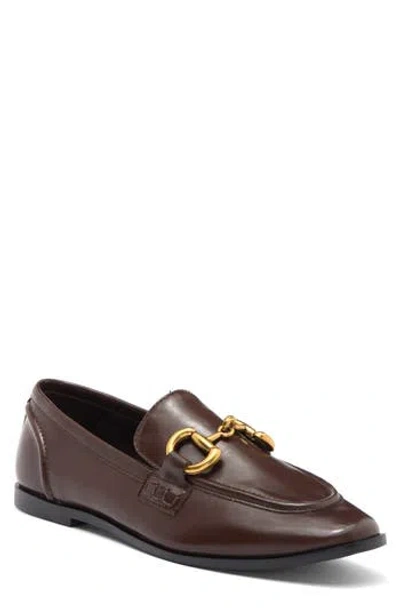Jeffrey Campbell Addie Bit Loafer In Dark Brown Gold