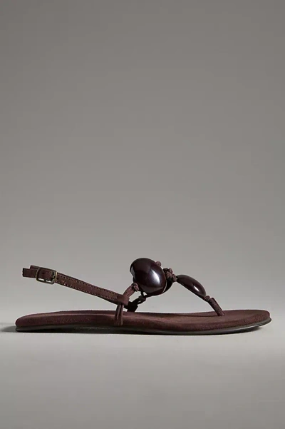 Jeffrey Campbell Afogatto Decorated Sandals In Brown