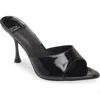 Jeffrey Campbell Agent Slide Sandal In Black Crinkle Patent