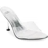 Jeffrey Campbell Agent Slide Sandal In Clear Silver