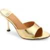 Jeffrey Campbell Agent Slide Sandal In Gold