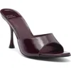 Jeffrey Campbell Agent Slide Sandal In Wine Crinkle Patent