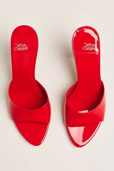 Jeffrey Campbell Agent Suede Mule Heels In Red