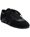 Jeffrey Campbell Aleta Womens Lace-up Faux Suede Casual And Fashion Sneakers In Black Suede Combo