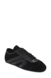 Jeffrey Campbell Aleta Womens Lace-up Faux Suede Casual And Fashion Sneakers In Black Suede Combo