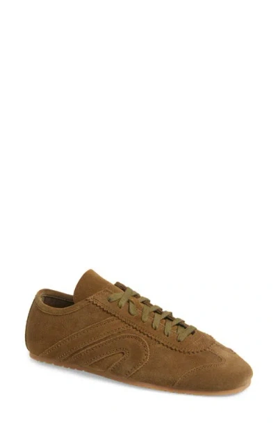Jeffrey Campbell Aleta Sneaker In Moss Suede