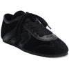 Jeffrey Campbell Aleta Womens Lace-up Faux Suede Casual And Fashion Sneakers In Black Suede Combo