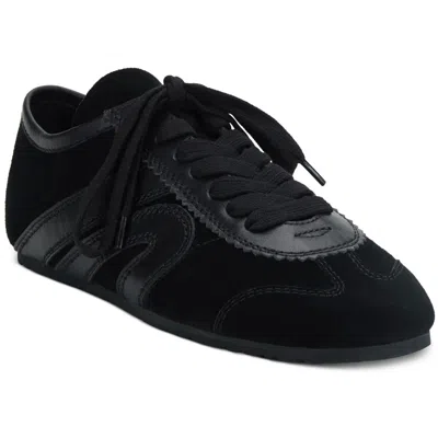 Jeffrey Campbell Aleta Womens Lace-up Faux Suede Casual And Fashion Sneakers In Black Suede Combo