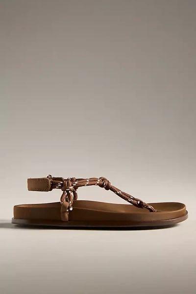 Jeffrey Campbell All-aboard Rope Sandals In Brown