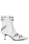 Jeffrey Campbell Woman Ankle Boots White Size 10 Soft Leather