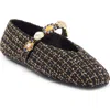 Jeffrey Campbell Amarissa Mary Jane Flat In Black
