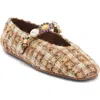 Jeffrey Campbell Amarissa Mary Jane Flat In Brown