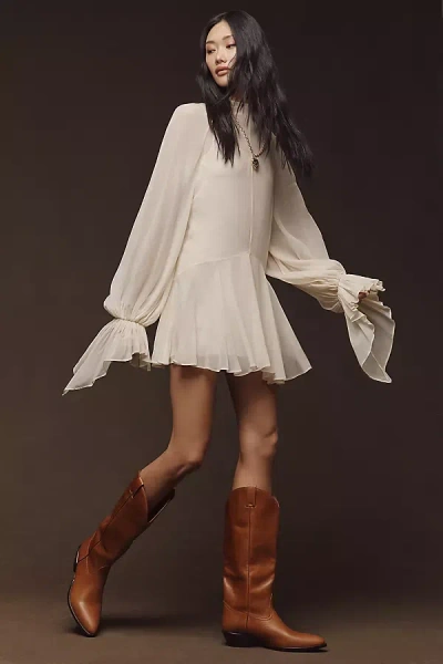 Jeffrey Campbell Andouille Western Boots In Nude