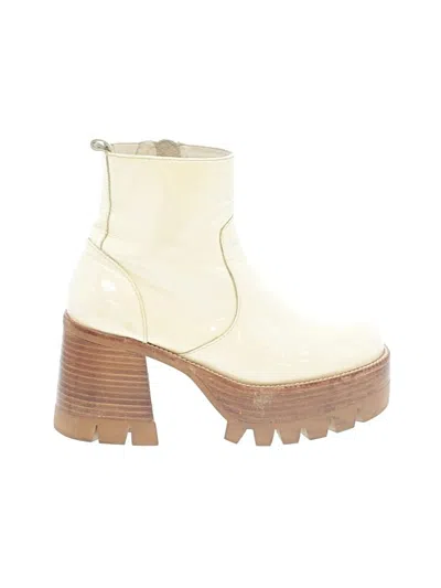 Pre-owned Jeffrey Campbell Ankle Boots In Ivory