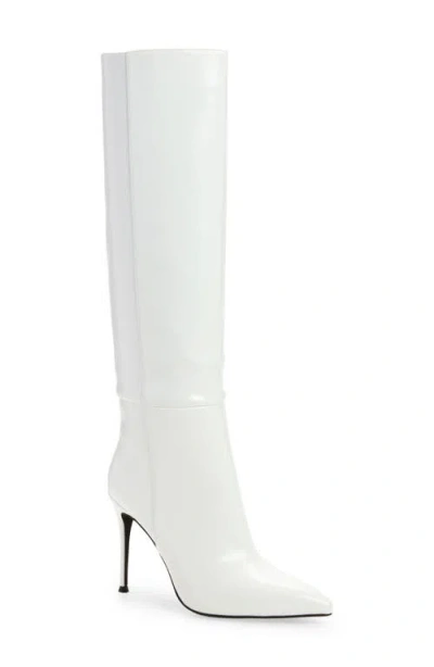 Jeffrey Campbell Arsen Knee High Stiletto Boot In White