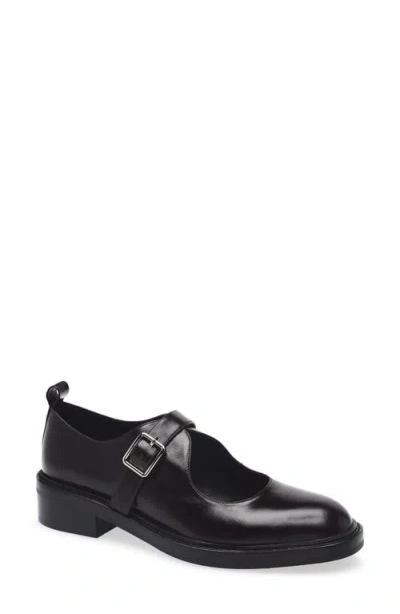 Jeffrey Campbell Artisanal Mary Jane Flat In Black
