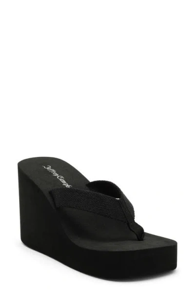 Jeffrey Campbell Astria Platform Wedge Sandal In Black