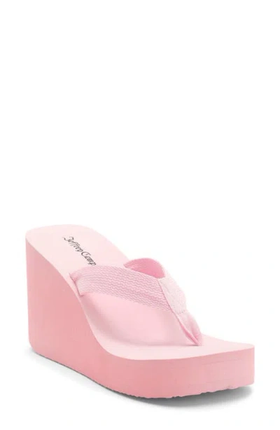 Jeffrey Campbell Astria Platform Wedge Sandal In Pink