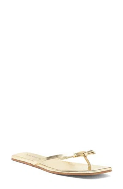 Jeffrey Campbell At Peace Flip Flop In Gold