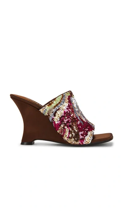 Jeffrey Campbell Aura Wedge Sandal In Brown