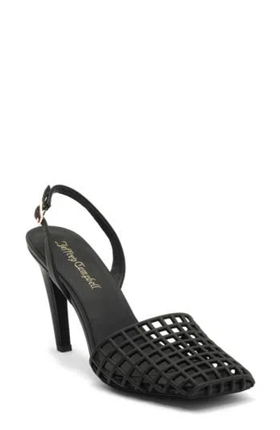 Jeffrey Campbell Aviary Slingback Jelly Pump In Black Matte