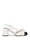 Jeffrey Campbell Women's Cap Toe Slingback Pumps In Black,white