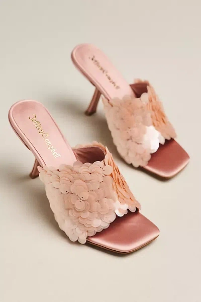 Jeffrey Campbell Bailar Open Toe Slip On Heels In Pink