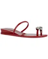 Jeffrey Campbell Balia Wedge Sandal In Red Shiny,clear