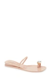 Jeffrey Campbell Discreet Sandal In Beige Shiny Clear
