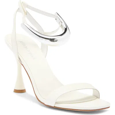 Jeffrey Campbell Banditz Sandal In White-silver