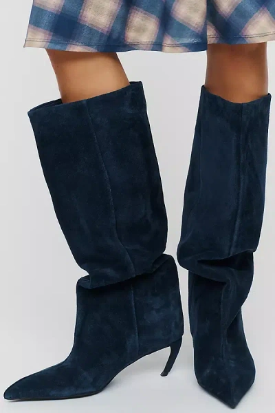 Jeffrey Campbell Bangarang Tall Boots In Blue