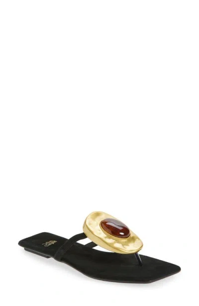 Jeffrey Campbell Bazaar Flip Flop In Black