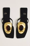 Jeffrey Campbell Bazaar Thong Sandals In Black