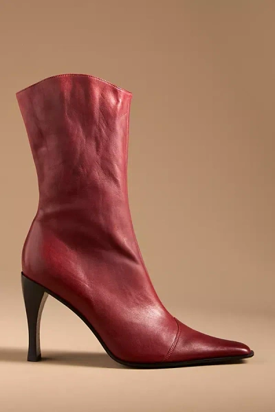 Jeffrey Campbell Be Bold Heeled Boots In Red