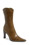 Jeffrey Campbell Be Bold Western Boot In Olive Distressed