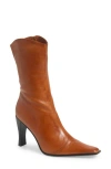 Jeffrey Campbell Be Bold Western Boot In Tan Distressed