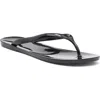 Jeffrey Campbell Beach Day Jelly Flip Flop In Black Shiny