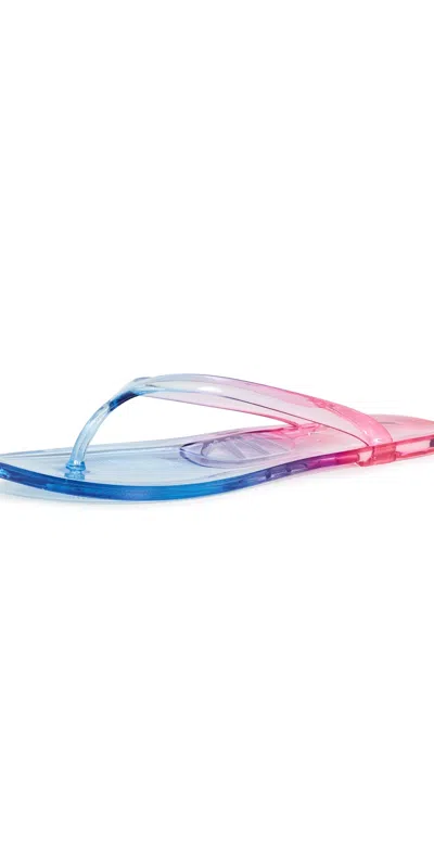 Jeffrey Campbell Beach Day Jelly Flip Flop Blue Fuchsia Gradient