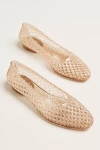 Jeffrey Campbell Bestie Jelly Ballet Flats In White