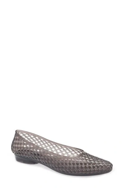 Jeffrey Campbell Bestie Jelly Flat In Gray
