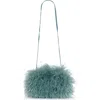 Jeffrey Campbell Bestowed Faux Fur Shoulder Bag In Blue