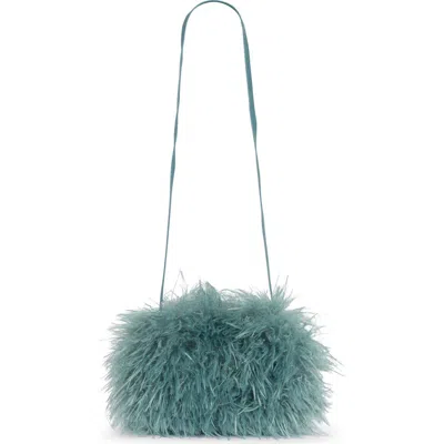 Jeffrey Campbell Bestowed Faux Fur Shoulder Bag In Blue