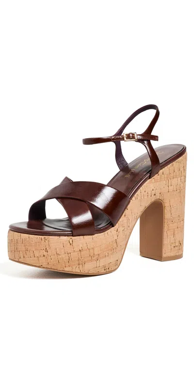 Jeffrey Campbell Big Time Platform Sandal In Brown & Cork