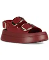 Jeffrey Campbell Blithe Flatform Footbed Sandals In Red