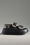 Jeffrey Campbell Blithe Platform Buckle Sandals In Black
